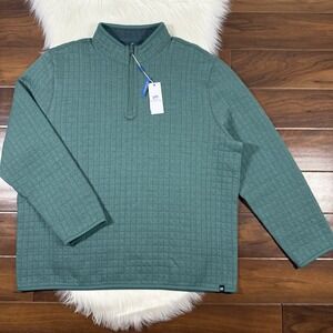 Southern Tide Men's Size XL Salt Meadow Fairwood Reversible Quarter Zip Pullover